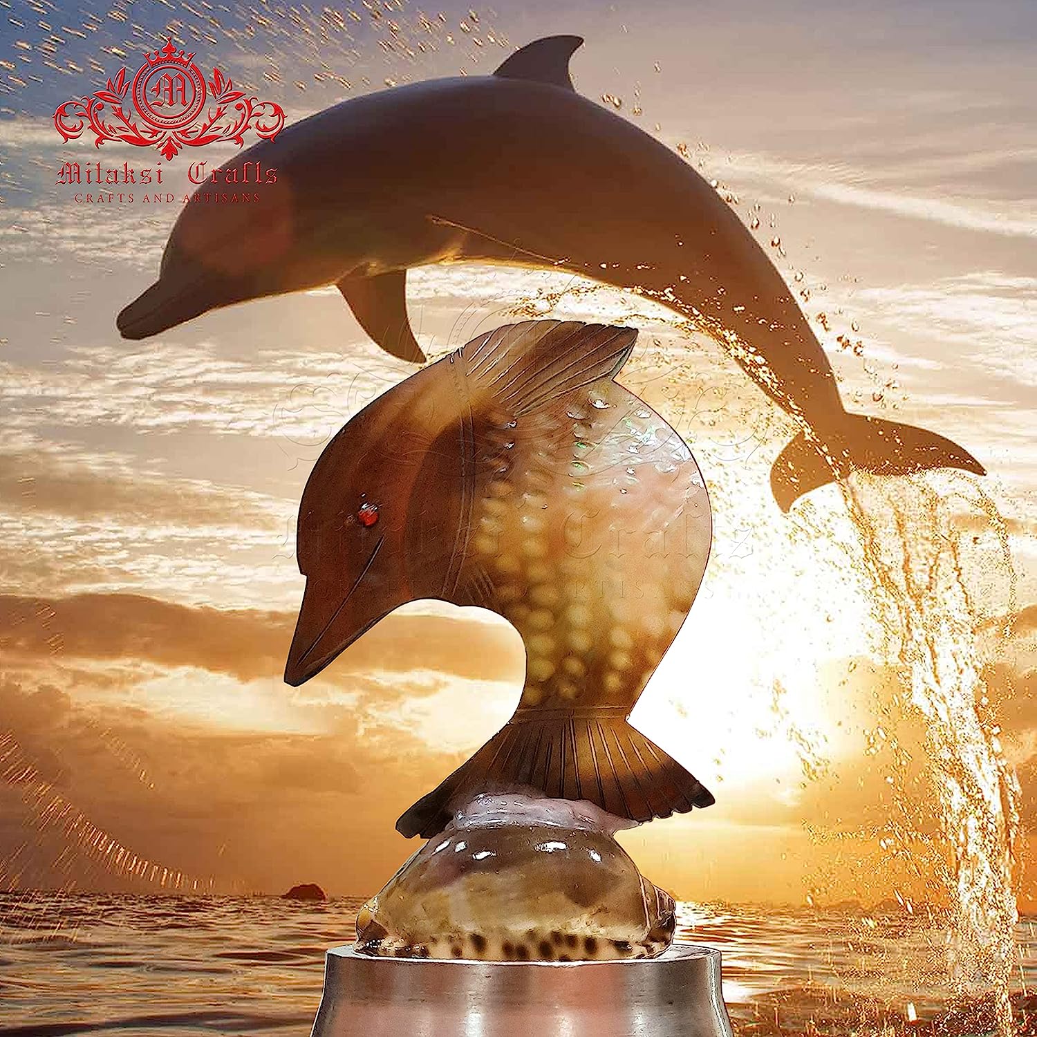 Mother of Pearls Showpiece Dolphin Small
