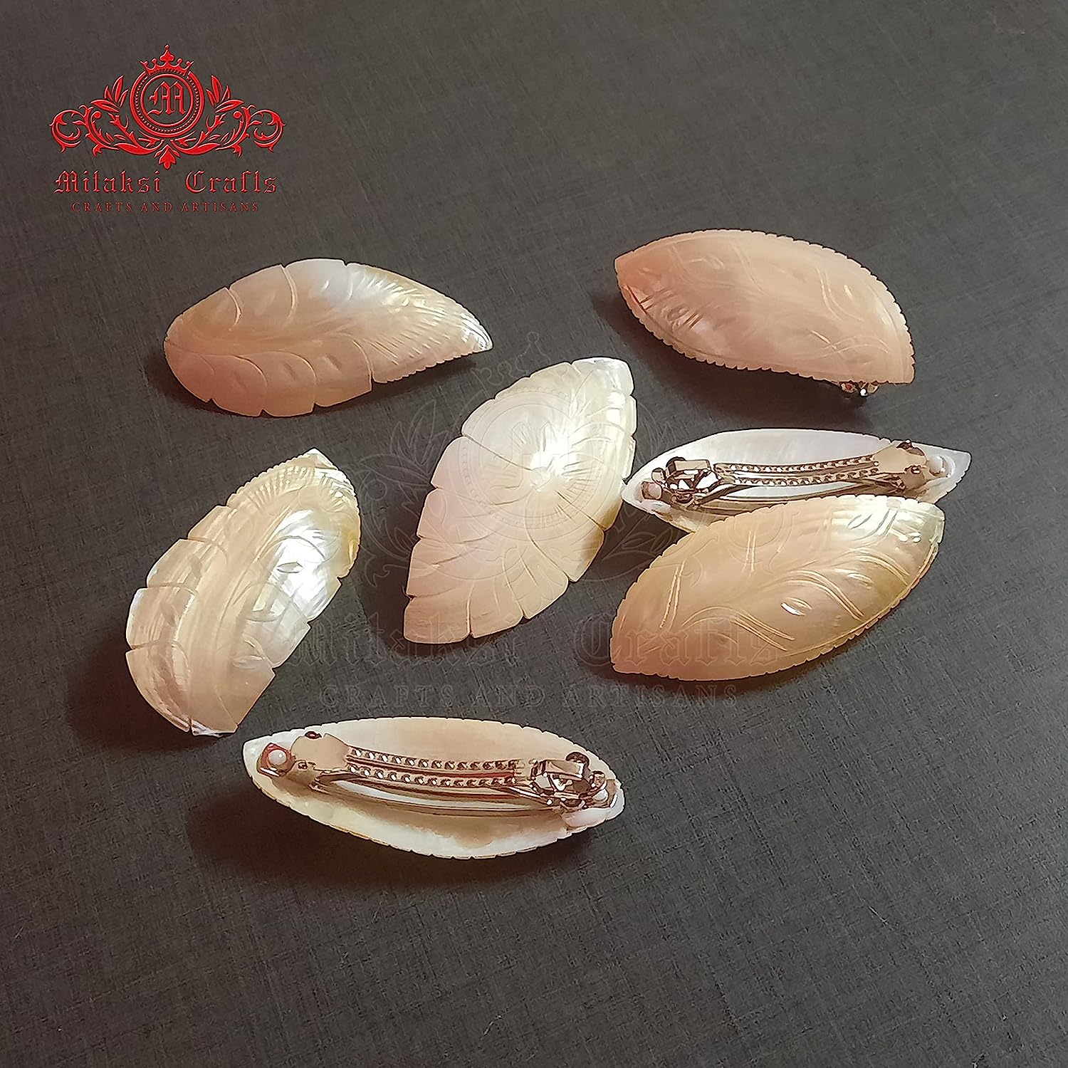 Seashell MOP Hair Clip White