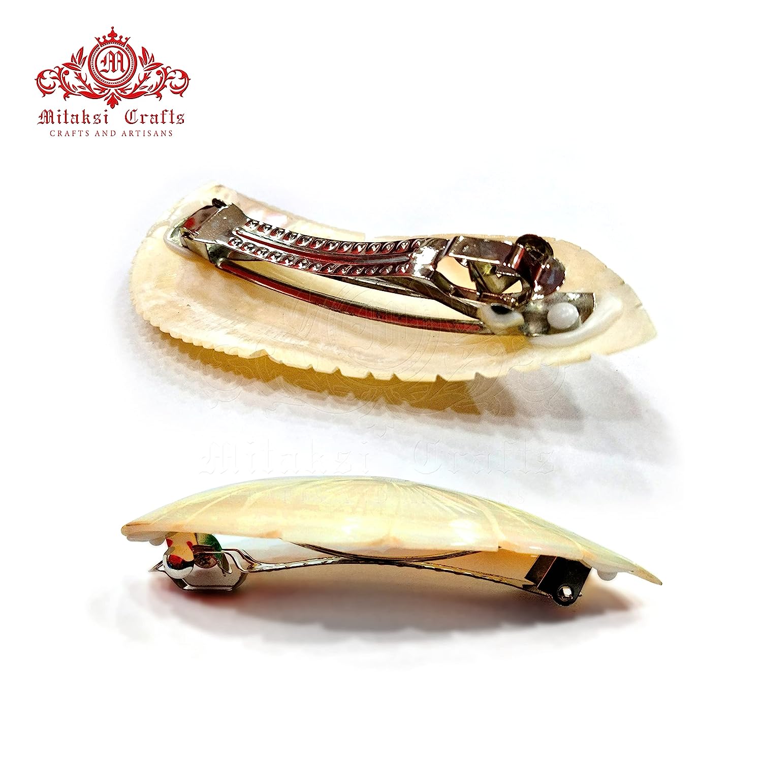 Seashell MOP Hair Clip White