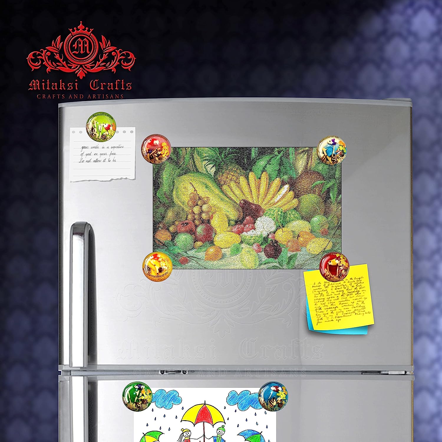 Sea Themed Fridge Magnet - Small Sea Shell Combined with Epoxy Resin Pack of 5