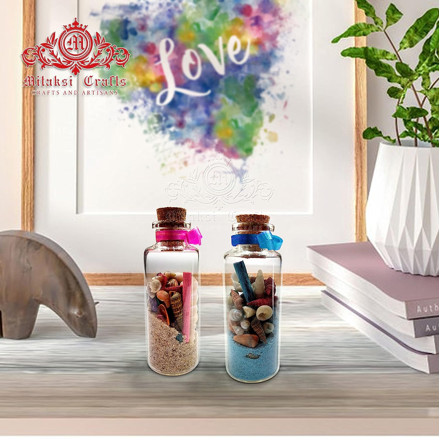 Sea Themed Message Bottle Pair