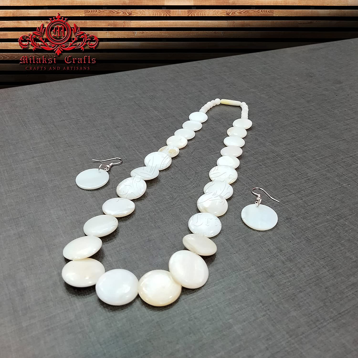 Seashell Mother of Pearls Neclace with Earring